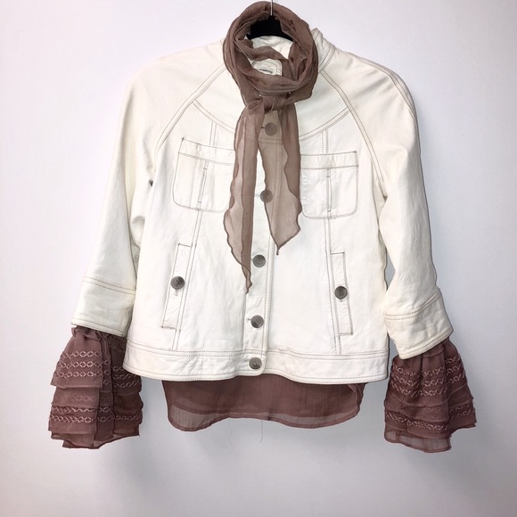 Biege Jacket 100% Leather - Picture 3 of 8